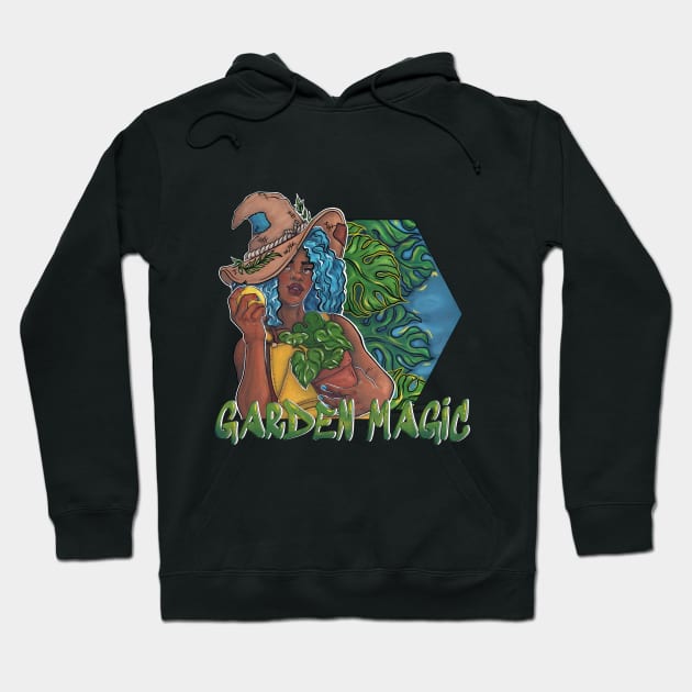 Garden Magic Witch II Hoodie by WildSkullflowerArt